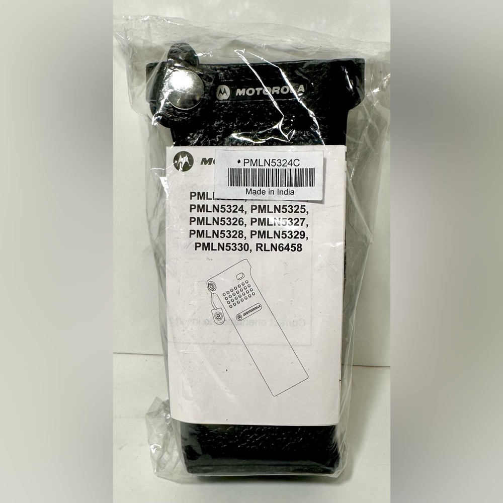 Motorola PMLN5324C Black Hard Leather Carry Case w/ 2.75" Swivel Belt Loop